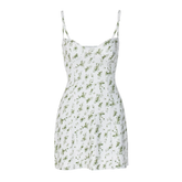 Floral dress fashionable printed backless slim skirt